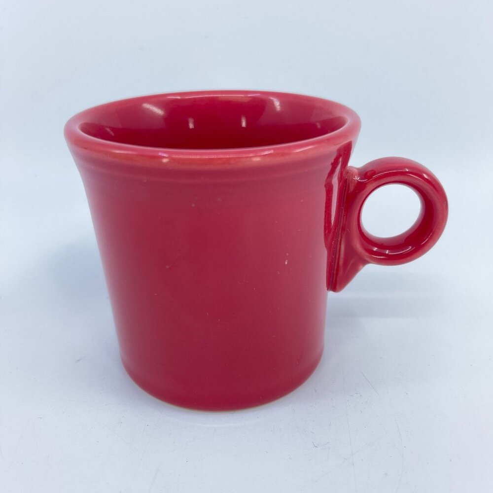 vintage fiesta scarlet ceramic coffee mug by hlc usa